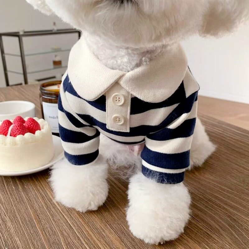 ペット服｜春用・ストライプ・ポロシャツ・薄手・小型犬・子犬・猫・ペット用|undefined