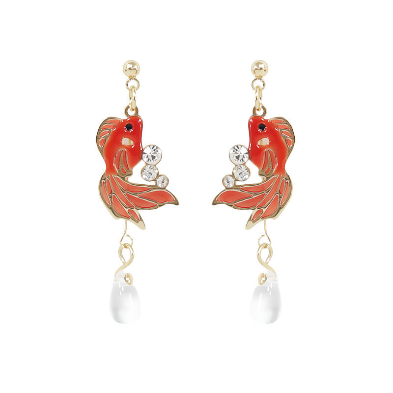 ピアス｜アクセサリー・デザイン感・可愛い・金魚・イヤリング・クリップ・ピアス|undefined