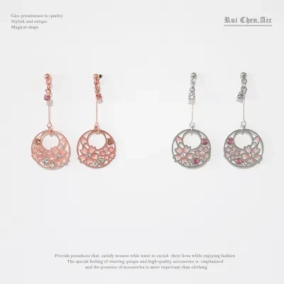 ピアス｜アクセサリー・イヤリング・桜・エナメル・S925シルバー・ノンホール・クリップタイプ