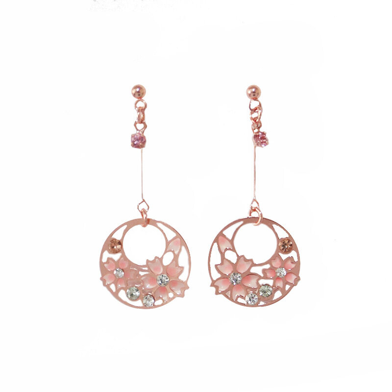 ピアス｜アクセサリー・イヤリング・桜・エナメル・S925シルバー・ノンホール・クリップタイプ|undefined