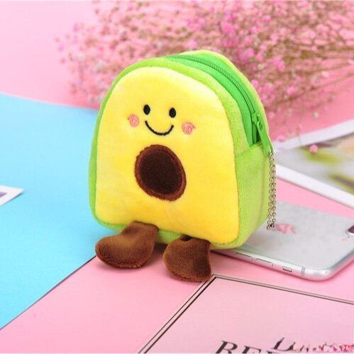 カードケース｜アボカド・フルーツ型・コインケース・ポーチ・データケーブル・学生証収納・キーホルダー・かわいい|undefined