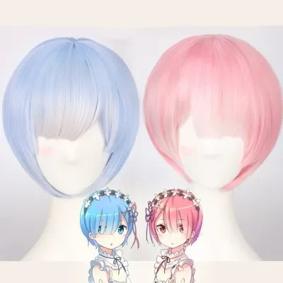 コスプレウィッグ｜コスプレ・Re:ゼロから始める異世界生活・グラデーション・ラム・レム・コスプレウィッグ