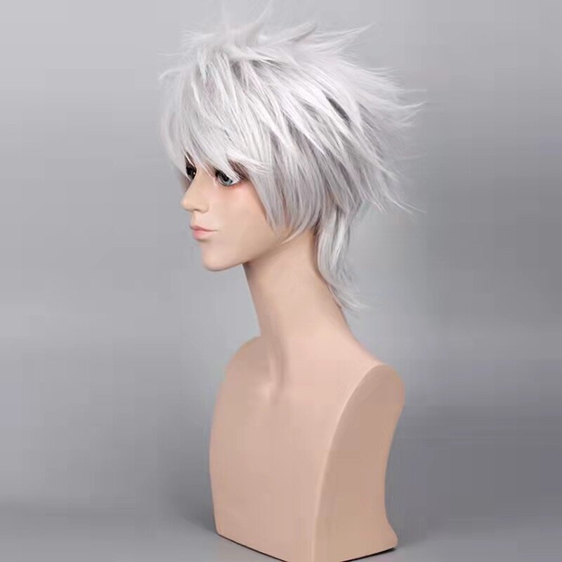 ウィッグ｜アニメ・旗木カカシ・コスプレ・パフォーマンス用・シルバーグレー・ショートヘア・反り上がり|undefined