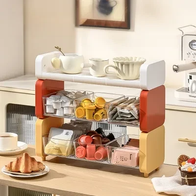 収納ボックス｜デスクトップ・茶器・茶葉整理・オフィス・ティーコーナー・コーヒーカプセル収納・ディスプレイラック