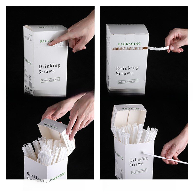 使い捨てストロー｜曲がる・個別包装・平口・食品用・プラスチック・PP・透明|undefined