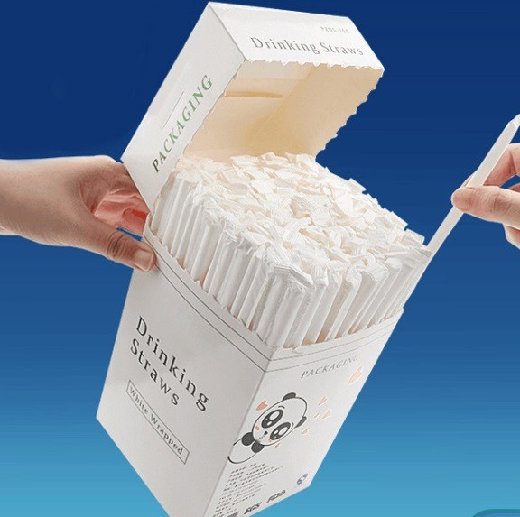 使い捨てストロー｜曲がる・個別包装・平口・食品用・プラスチック・PP・透明|undefined