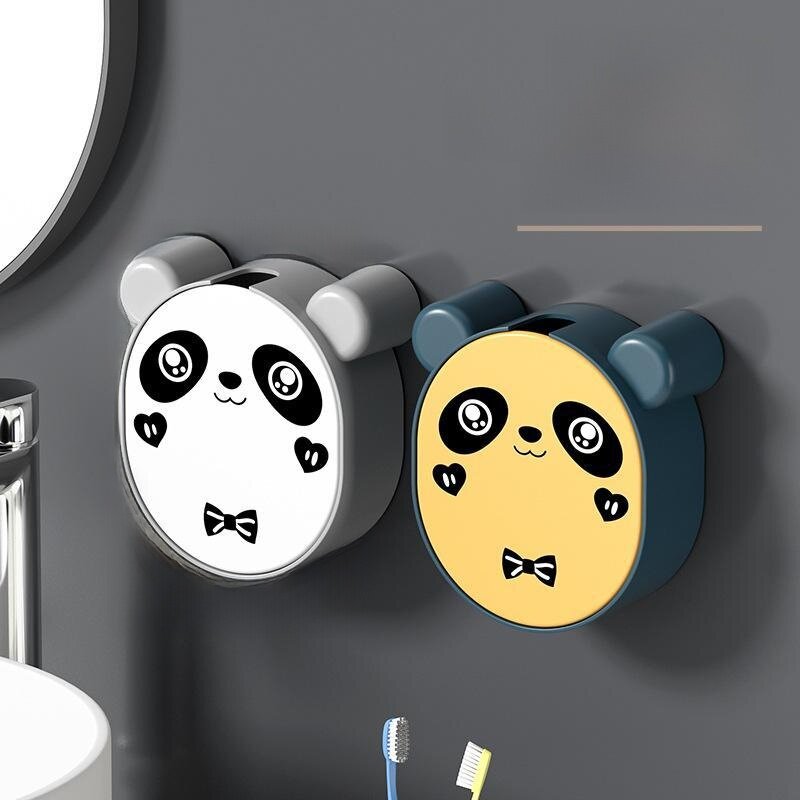 石鹸置き｜カートン・可愛い・ソープディッシュ・水切り・壁掛け・穴あけ不要・パンダデザイン・便利|undefined