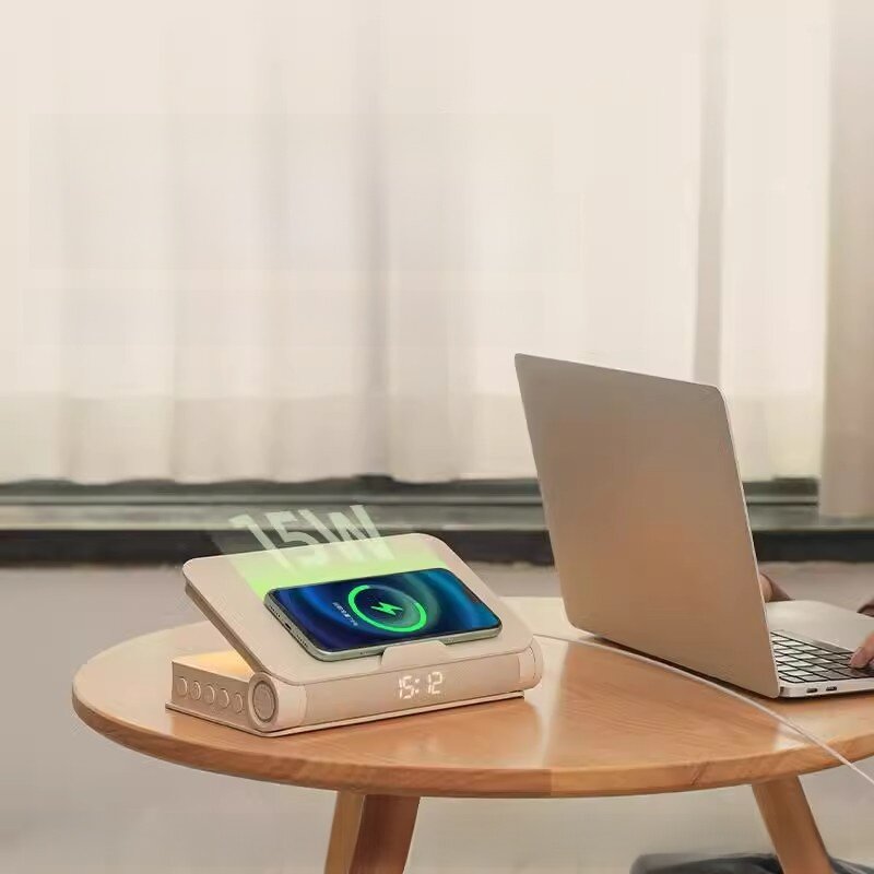 ブックライト｜Bluetoothスピーカー・ナイトライト・目覚まし時計・無線充電・ギフト・快適な睡眠・光で目覚める|undefined