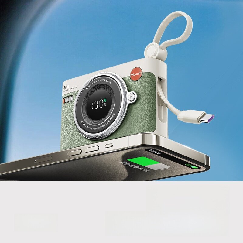 モバイルバッテリー｜超薄・小型・携帯可能・内蔵ケーブル・大容量・10000mAh・ミニ・便利|undefined
