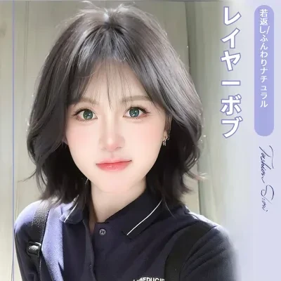 ウィッグ｜ショート・カール・ボブ・前髪あり・ロリータ風・夏用・自然な見た目・新作
