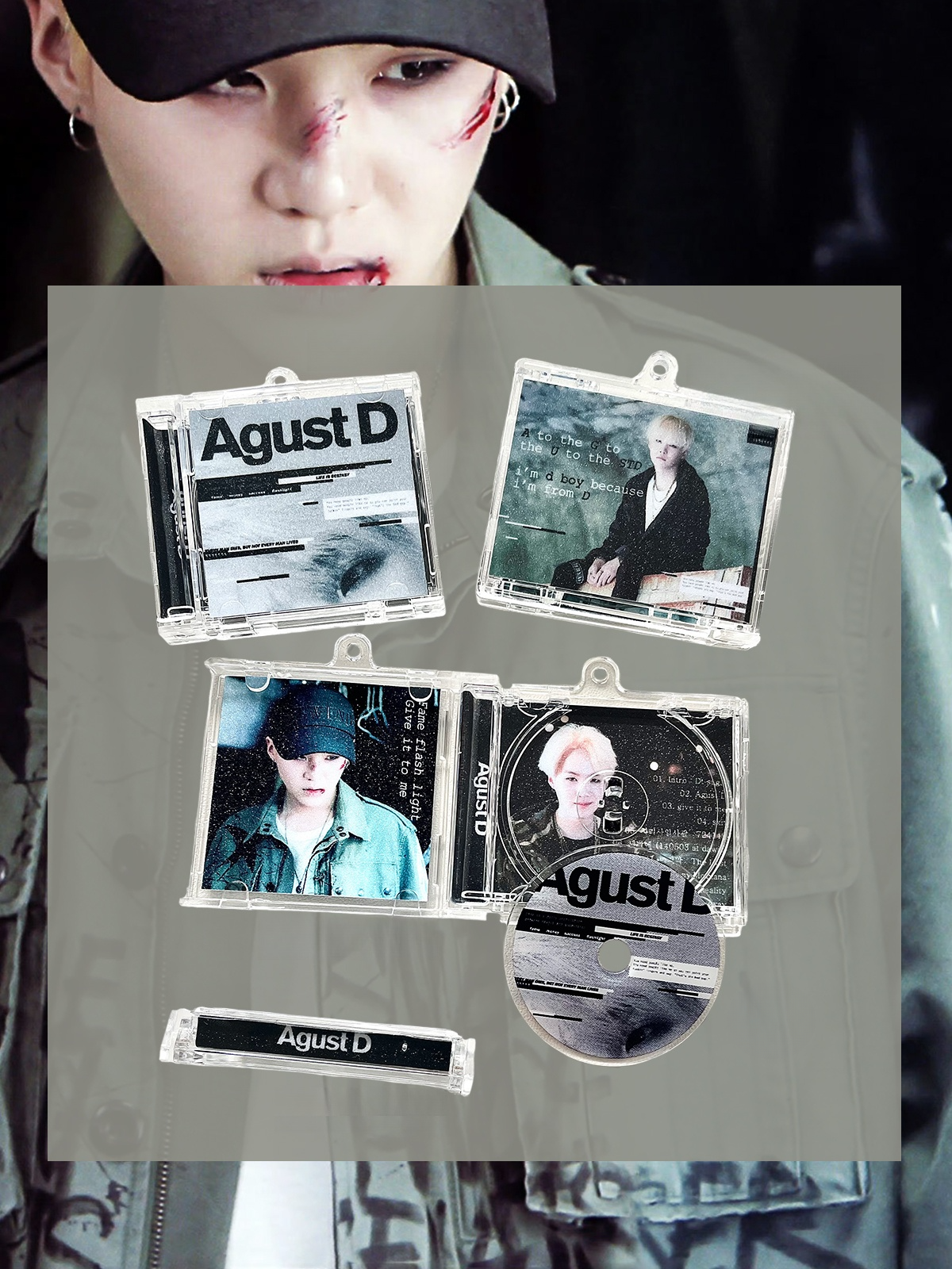 Agust D』アルバム型のホルダー｜推し活・BTS・ミニCD