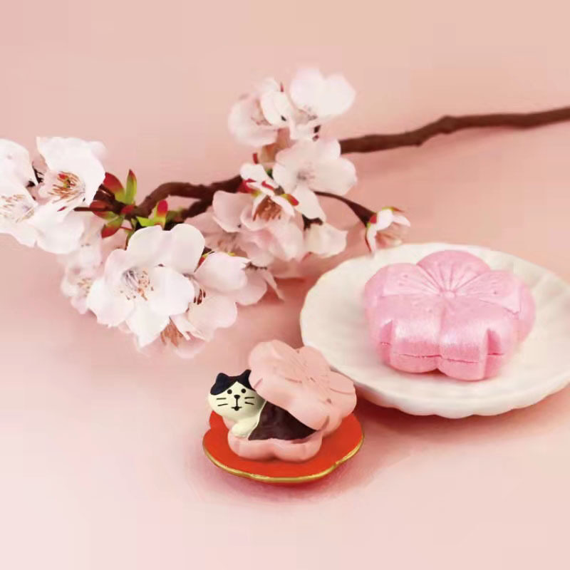 和風・猫・小春茶屋・桜・抹茶・INS・潮流玩具・DIY・樹脂工芸品・小物・飾り・雑貨屋・zakka|undefined