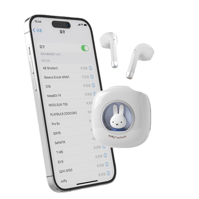 ミッフィー正規品・ワイヤレスイヤフォン｜ブルートゥース・かわいい・高デザイン・Apple・Huawei・Oppo対応・水色・サクラ色|undefined