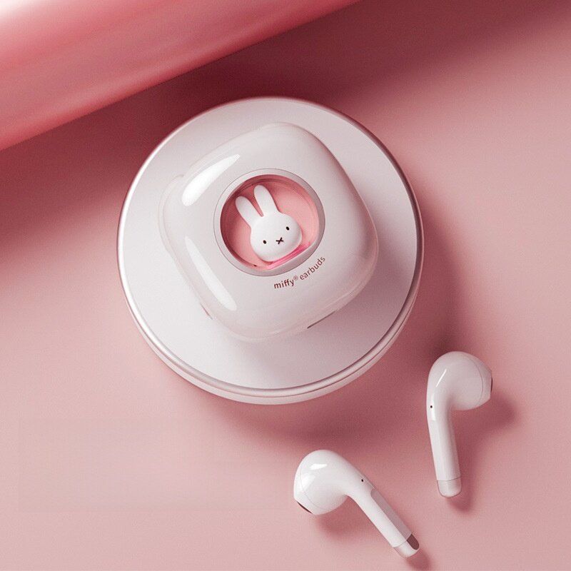 ミッフィー正規品・ワイヤレスイヤフォン｜ブルートゥース・かわいい・高デザイン・Apple・Huawei・Oppo対応・水色・サクラ色|undefined