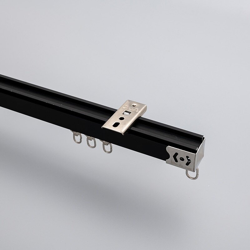 カーテンレール｜厚手アルミ合金・静音ローラー・シングル・ダブルレール・寝室・飾り窓・天井取り付け・側面取り付け・全セット|undefined