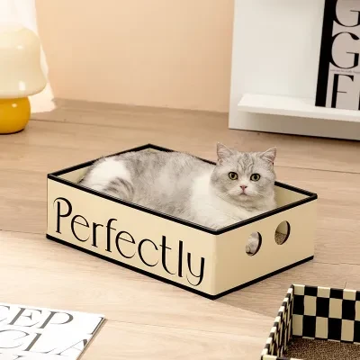 2in1猫用爪とぎ｜猫ベッド・猫用段ボール・キャットタワー・爪とぎ・快適・耐久性・摩耗しにくい・大きなサイズ