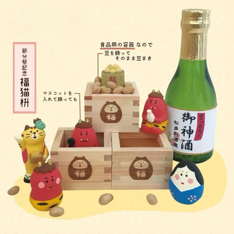 置物・節分猫｜福鬼・クリエイティブ・ミニチュア・ギフト・樹脂・DIY・インテリア・|undefined