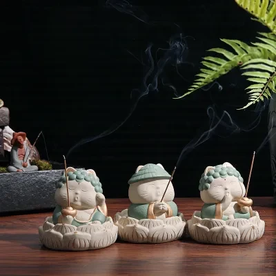 隣の雑貨屋zakka 置物・陶器｜中式・リラックス・香炉・猫・インテリア・デスク・癒し・招財猫