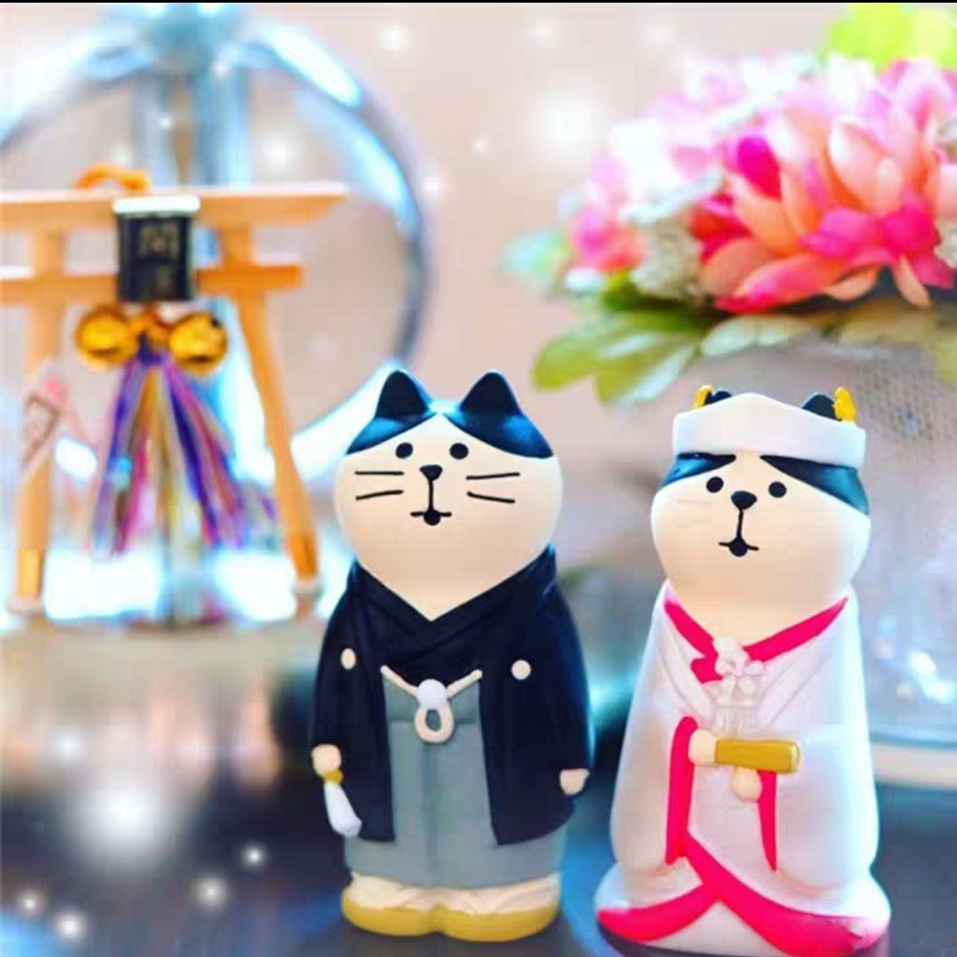 柴犬夫婦・結婚式・置物｜バレンタイン・ギフト・ケーキ装飾・インスタ映え・樹脂工芸品|undefined