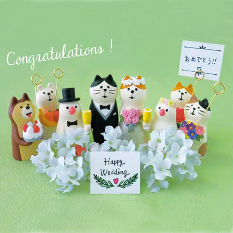 柴犬夫婦・結婚式・置物｜バレンタイン・ギフト・ケーキ装飾・インスタ映え・樹脂工芸品|undefined