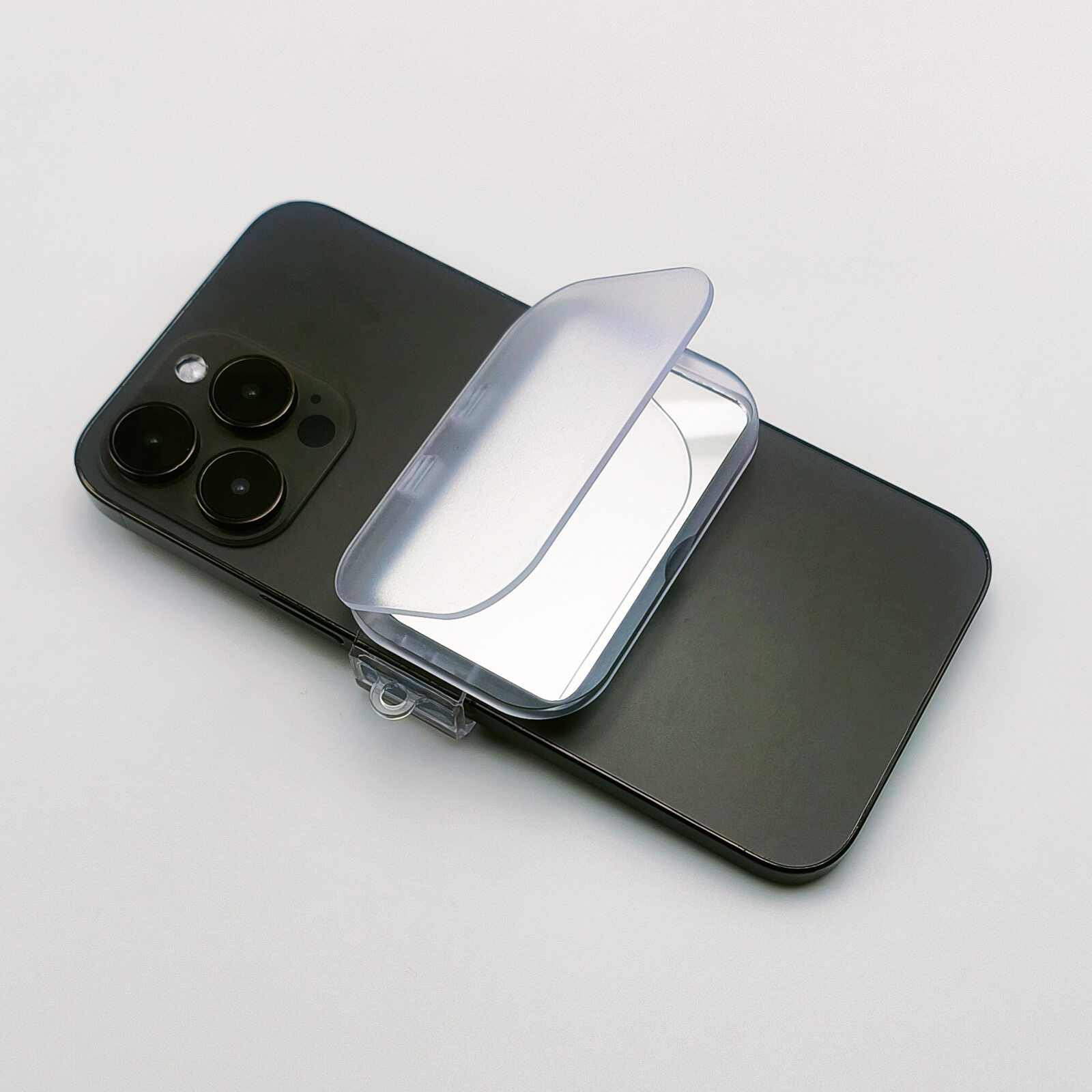 「3個入り」スマホクリップ｜ミラー付き・チェーン・ハンドストラップ・クリームゴム・ファッション|undefined