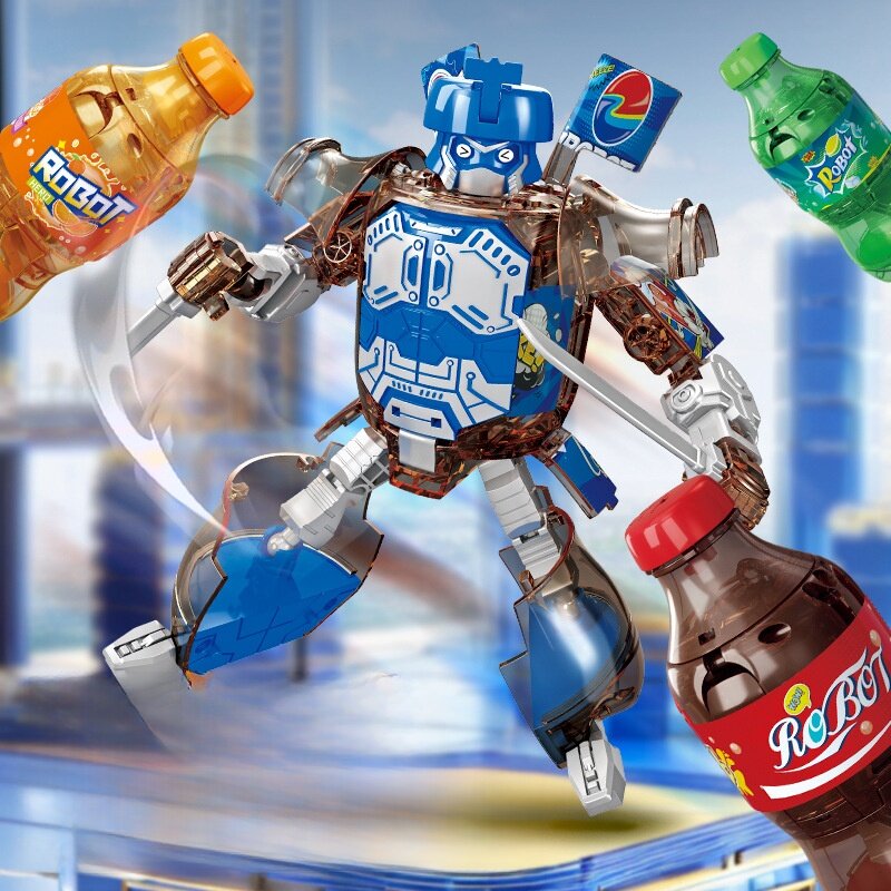 ロボットモデル・コーラ・変形・炭酸飲料｜子供用・戦士・武士