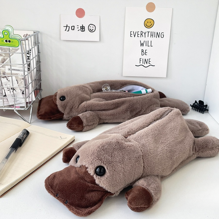 ペンケース｜ かわいい・大容量・ぬいぐるみ・カモノハシ・子供用・文房具・カートゥーン・マルチファンクション・収納袋|undefined