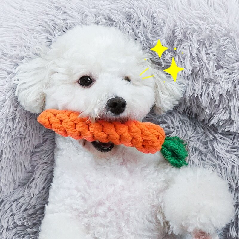 犬用おもちゃ｜にんじん型・ロープ・噛む・歯磨き・ストレス解消・小型犬・大型犬・子犬・ペット用品|undefined