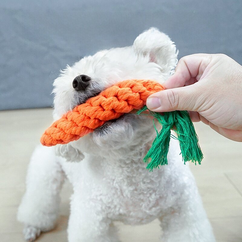 犬用おもちゃ｜にんじん型・ロープ・噛む・歯磨き・ストレス解消・小型犬・大型犬・子犬・ペット用品|undefined