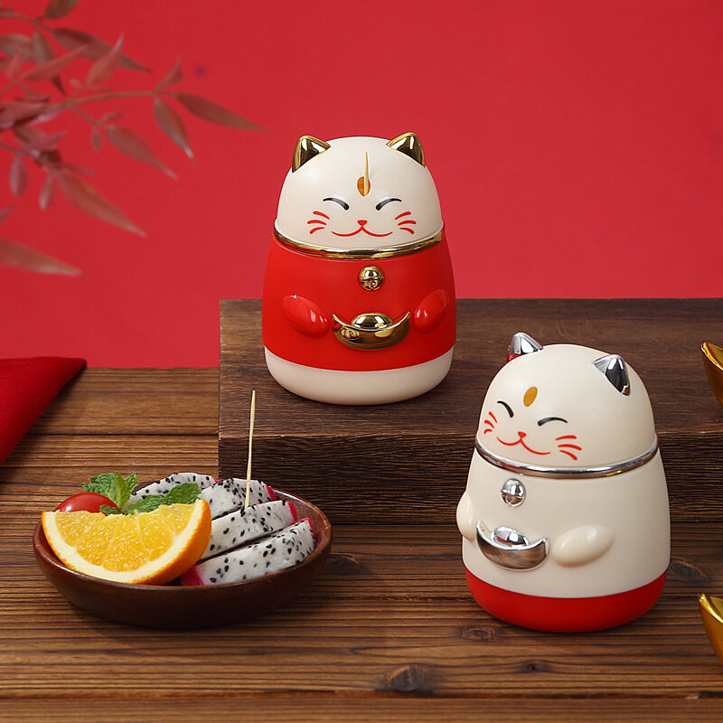 爪楊枝入れ｜新年・招き猫・プッシュ式・爪楊枝ケース・リビング・高デザイン・自動ポップアップ・カートゥーン|undefined