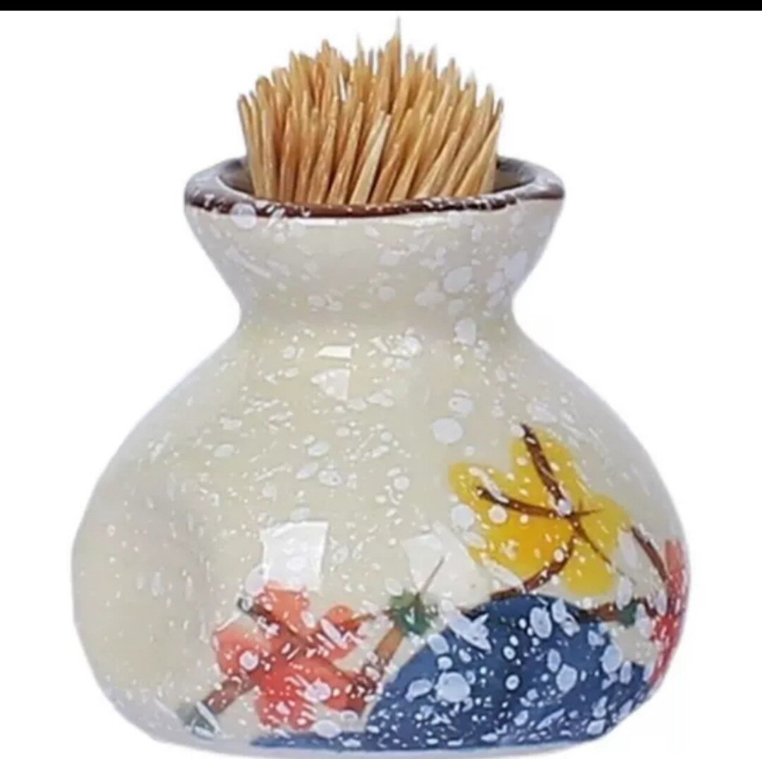 爪楊枝入れ｜陶器製・かわいい・和風・シンプル・便利・綿棒収納ボックス・個性的・テーブル飾り|undefined