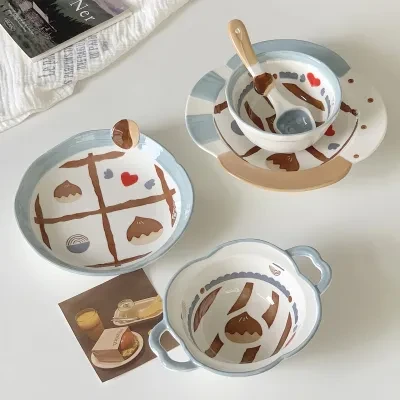 デザートボウル｜食洗い機対応・電子レンジ対応・可愛い・ボウル・プレート・家庭用・ボウルセット・クリエイティブ・ヨーグルトボウル・高デザイン・ダブルハンド