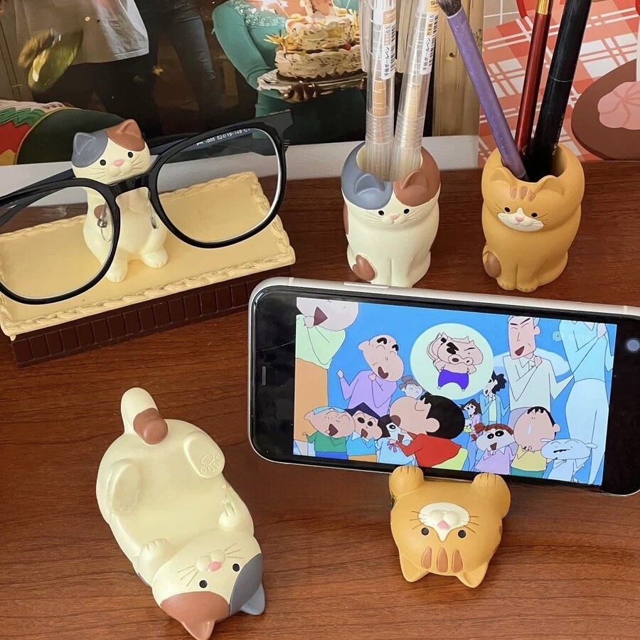 スマホホルダー｜雑貨・インスタ風・メガネスタンド・猫型ペン立て・クリップ収納・オフィス文具・小物飾り・かわいい・便利|undefined