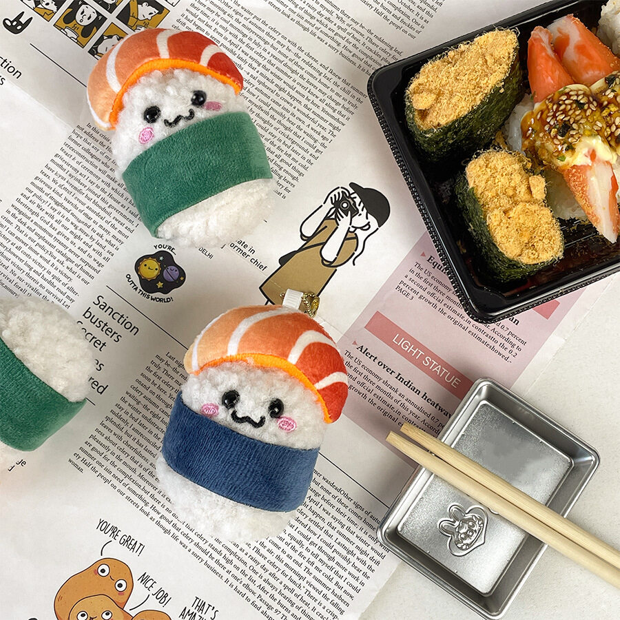 キーホルダー｜サーモン・ぬいぐるみ・かわいい・寿司・おにぎり・おもちゃ|undefined
