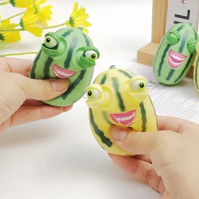 ストレス解消おもちゃ・西瓜｜目をつぶる・かわいい・ギフト・発散・楽しい・子供用