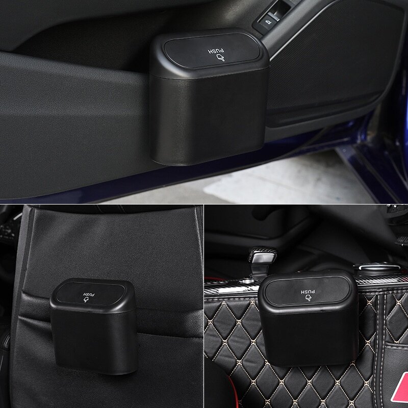車載収納ボックス｜ゴミ箱・ドアサイド・取り付け式・蓋付き・ミニ収納バッグ・車用・多機能・シートバック収納ボックス|undefined