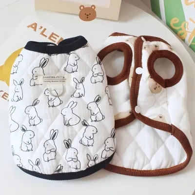 ペット用服｜秋冬季・綿・ベスト・かわいい・猫用・犬用・テディ・ビション・暖かい・フリース・コート