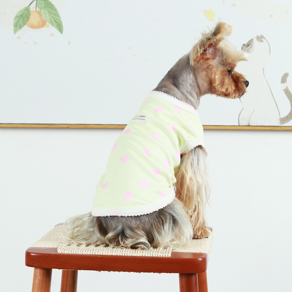 ペット用服｜新作・犬用服・春夏用・薄手・ハート柄・かわいい・小型犬用・ペットウェア|undefined
