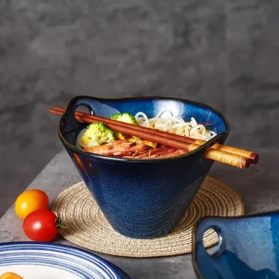 motto サラダボウル｜電子レンジ対応・和風陶器・丼ぶり・ラーメン用・ダブルハンドル・創造的な食器・スープボウル