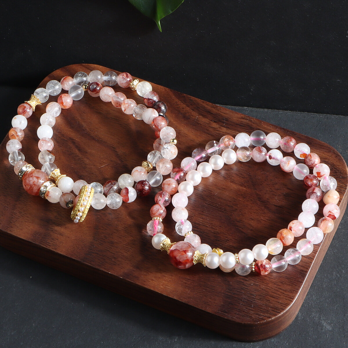 ブレスレット｜クリスタル・ファッション・通勤・アメジスト・レッドゴム・レディース|undefined