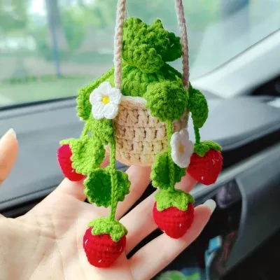 Sparkling 車用のチャーム|車載装飾・植物・毛糸・吊り下げ・後視鏡用・クリエイティブ