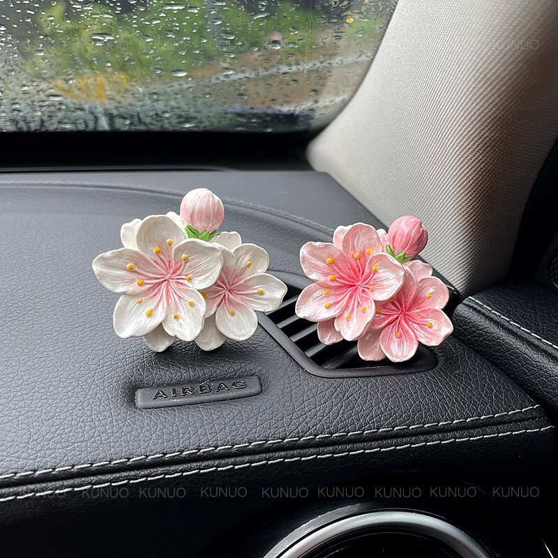 車用アロマ|パールピンク・桃の花・エアコン吹出口・香水・インテリア装飾・香り・ギフト|undefined