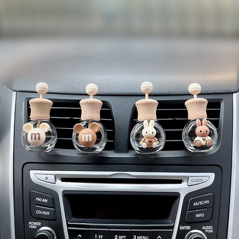 車用アロマ|エアコン吹出口用・空瓶・分装・揮発瓶・可愛い・カートゥーン・アルファベット・デコレーション|undefined