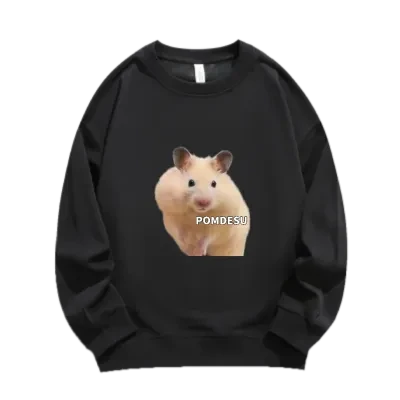 "POMDESU"ロングTシャツ｜ブラック・インクジェット・前面印刷