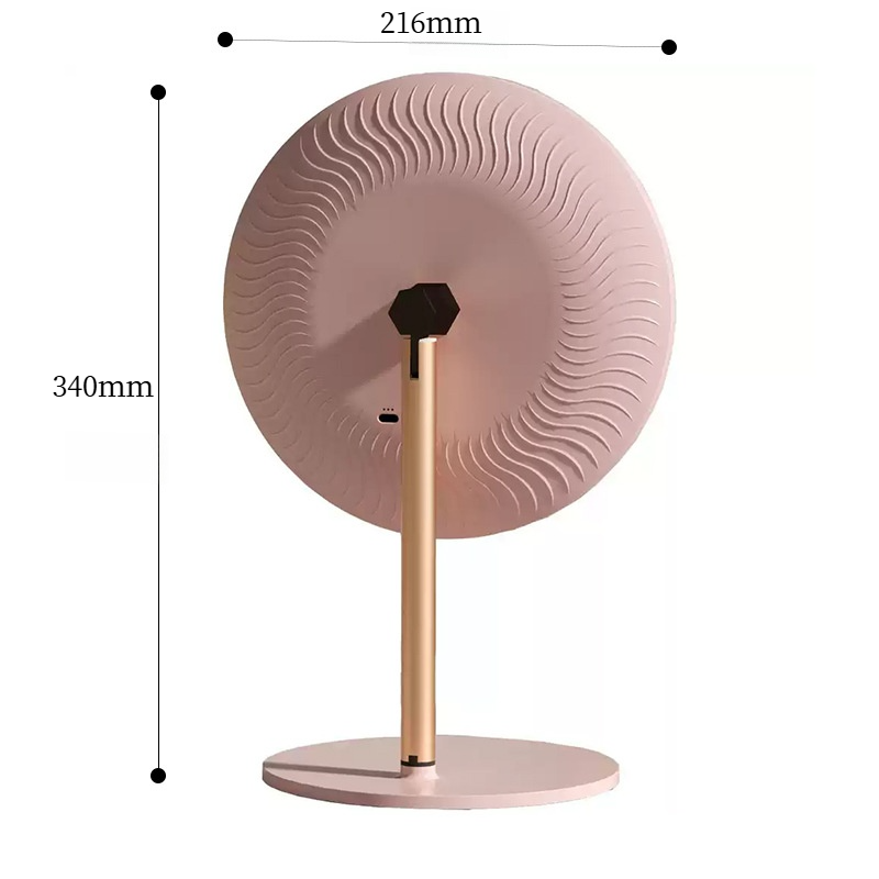 LED化粧鏡｜丸型・卓上ミラー・ライト付き・金属製・小型ギフト・化粧ツール・回転可能|undefined