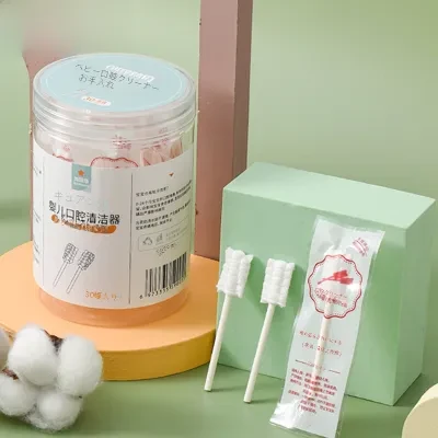 Xbeauty ベビー口腔清潔器｜新生児用・乳歯ブラシ・赤ちゃん用・舌苔・ミルク汚れ・清掃用・柔らかい毛・ガーゼ・綿棒