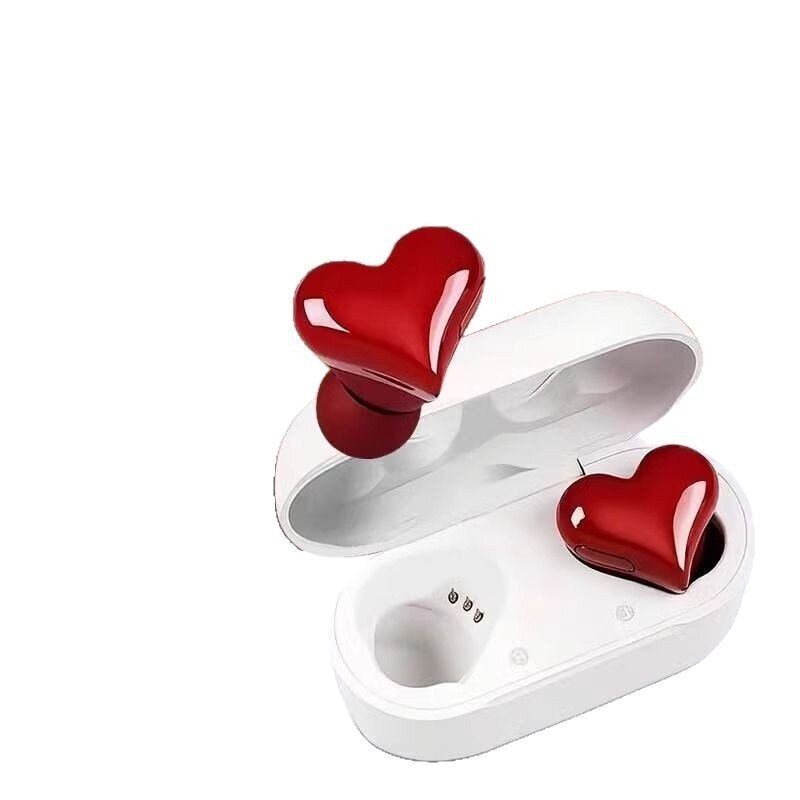 Bluetoothイヤフォン｜ハート型・Bluetooth・ワイヤレス・ノイズキャンセリング・イヤフォン・超長持ち・ギフト用・かわいい・女性向け|undefined