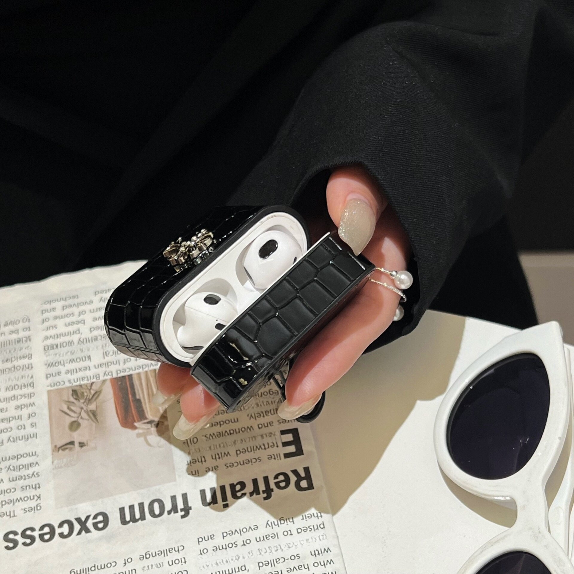 イヤフォン防水ケース｜エアポッズ用・クロスデザイン・防水ケース・適用・AirPods2・おしゃれ|undefined