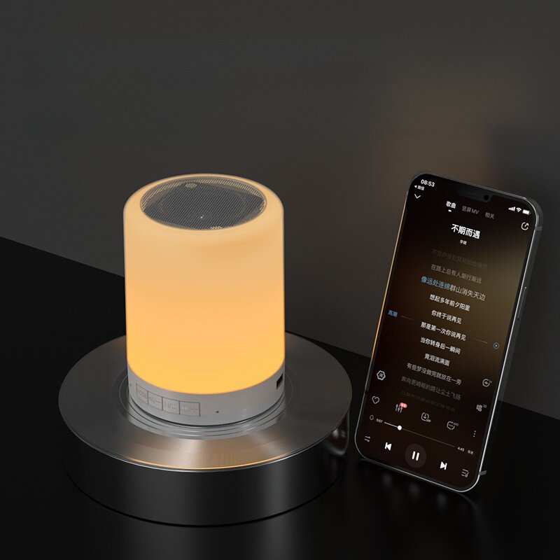 デスクランプ｜Bluetoothスピーカー・カラフル・LEDライト・アウトドア・学生向け・ギフト用・キャンプ用・ナイトライト・大音量・カードスロット付き|undefined