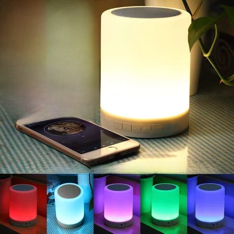 デスクランプ｜Bluetoothスピーカー・カラフル・LEDライト・アウトドア・学生向け・ギフト用・キャンプ用・ナイトライト・大音量・カードスロット付き|undefined